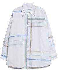 Bottega Veneta - Handkerchief Relaxed Fit Check Cotton Button-up Shirt - Lyst