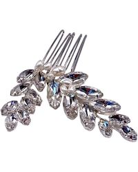 Brides & Hairpins - Raquel Crystal & Freshwater Pearl Hair Comb - Lyst
