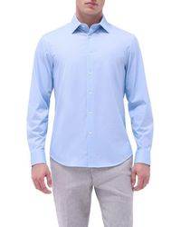 Bugatchi - James Ooohcotton Mini Check Print Button-Up Shirt - Lyst