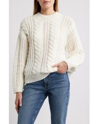 City Blues - Cable Knit Sweater - Lyst