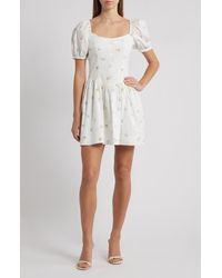 Wayf - Fiona Short Sleeve Minidress - Lyst