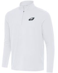 Antigua - Philadelphia Eagles Intent Quarter-Zip Pullover Top - Lyst