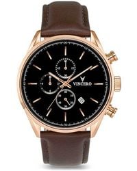 Vincero - The Chrono S2 Chronograph Leather Strap Watch, 43Mm - Lyst