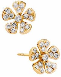 Syna - Flower Studs - Lyst