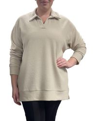 Standards & Practices - Johnny Collar Long Sleeve Top - Lyst