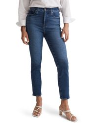 Madewell - Stovepipe High Waist Stretch Denim Jeans - Lyst