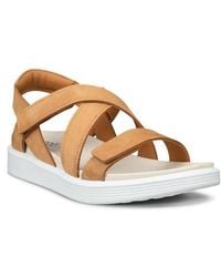 Ecco - Soft Cross Strap Sandal - Lyst
