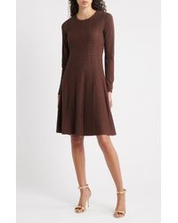 Julia Jordan - Open Stitch Long Sleeve Sweater Dress - Lyst