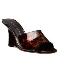 Stuart Weitzman - Vinnie 85 Patent Leather Wedge Mule - Lyst