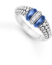 Lagos - Blue Caviar Diamond Link Ring - Lyst