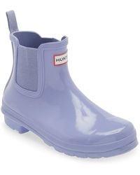 HUNTER - Original Gloss Waterproof Chelsea Boot - Lyst