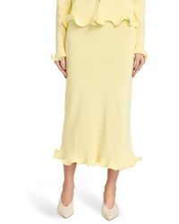 Wayf - Isla Ruffle Hem Sweater Skirt - Lyst