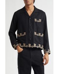 Bode - Laurelist Wool Flannel Overshirt - Lyst