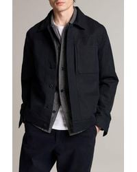 Vince - Cotton-Linen Trucker Jacket - Lyst