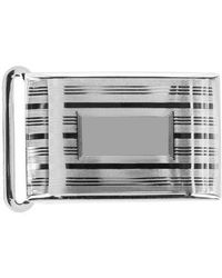 Trafalgar - 25Mm Engine Turned Engraved Compression Belt Buckle With Small Loop - Lyst