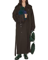 Burberry - Kensington Oversize Water Resistant Trench Coat With Removable Faux Fur Trim - Lyst