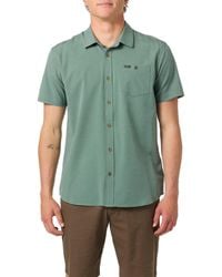 O'neill Sportswear - Heathered Short Sleeve Button-Up Shirt - Lyst
