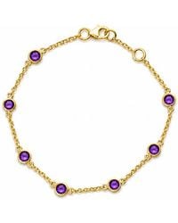 Zuvan - February Birthstone Bracelet Amethyst - Lyst