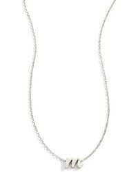 Mint & Lily - Tiny Script Initial Necklace - Lyst
