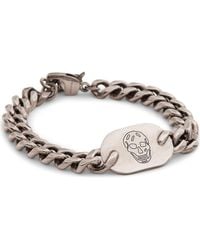 McQueen - Skull Plate Pendant Bracelet - Lyst
