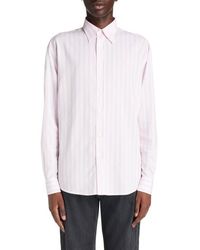 Acne Studios - Embroidered Logo Stripe Button-Up Shirt - Lyst