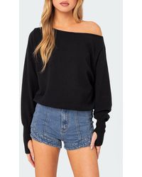 Edikted - Oversize Off The Shoulder Sweater - Lyst