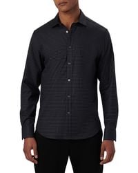 Bugatchi - Axel Shaped Fit Gingham Stretch Cotton Button-up Shirt - Lyst