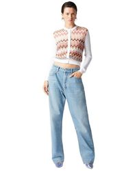 Missoni - Viscose-Blend Cardigan With Chevron Insert - Lyst