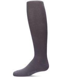 Memoi - Ribbed Classic Solid-Color Knee High Sock - Lyst
