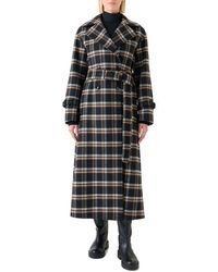 Akris Punto - Plaid Double Face Wool Blend Trench Coat - Lyst