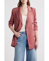 d.RA - Anthony Double Breasted Longline Blazer - Lyst