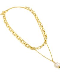Madewell - Set Of 2 Studded Freshwater Pearl Necklaces - Lyst