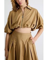 Extro & Vert - Indie Zip-Up Crop Top - Lyst