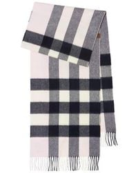 Burberry - Check Cashmere Scarf - Lyst