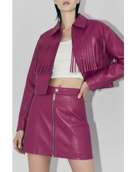 AS by DF - Jeremiah Upcycled Leather Fringe Jacket - Lyst