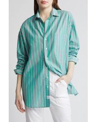 Frank & Eileen - Shirley Stripe Oversize Tunic Button-up Shirt - Lyst