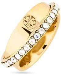 Tory Burch - Icon Pavé Double Ring - Lyst