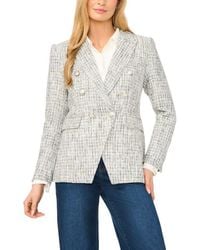 Halogen® - Double Breasted Tweed Blazer - Lyst
