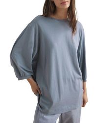 Mango - Puff Sleeve Cotton Pajama Top - Lyst