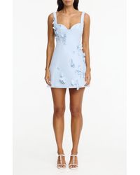 Acler - Eskett 3D Floral Appliqué Cocktail Minidress - Lyst