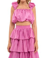 Endless Rose - Bubble Crop Tank - Lyst