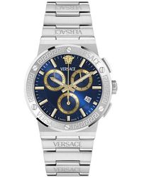Versace - Greca Logo Chronograph Bracelet Watch, 40Mm - Lyst