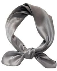 SILKSILKY - Pure Silk Solid Color Square Scarf - Lyst