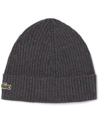 Lacoste - Wool Cuff Beanie - Lyst