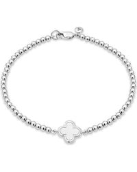 DEVATA - Clover Beaded Ball Bracelet - Lyst