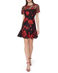 MILLY - Rosie Grand Fleur Embroidered Dress - Lyst