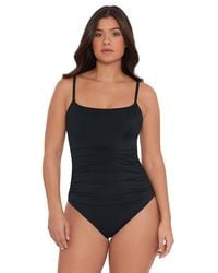 S3 - Classic Shirred Front One Piece Swimsuit - Lyst