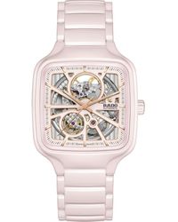 Rado - True Square Automatic Open Heart Ceramic Bracelet Watch, 38Mm - Lyst