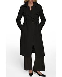 Donna Karan - Belted Long Raincoat - Lyst