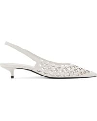 Mango - Laser Cut Pointed Toe Slingback Pump - Lyst